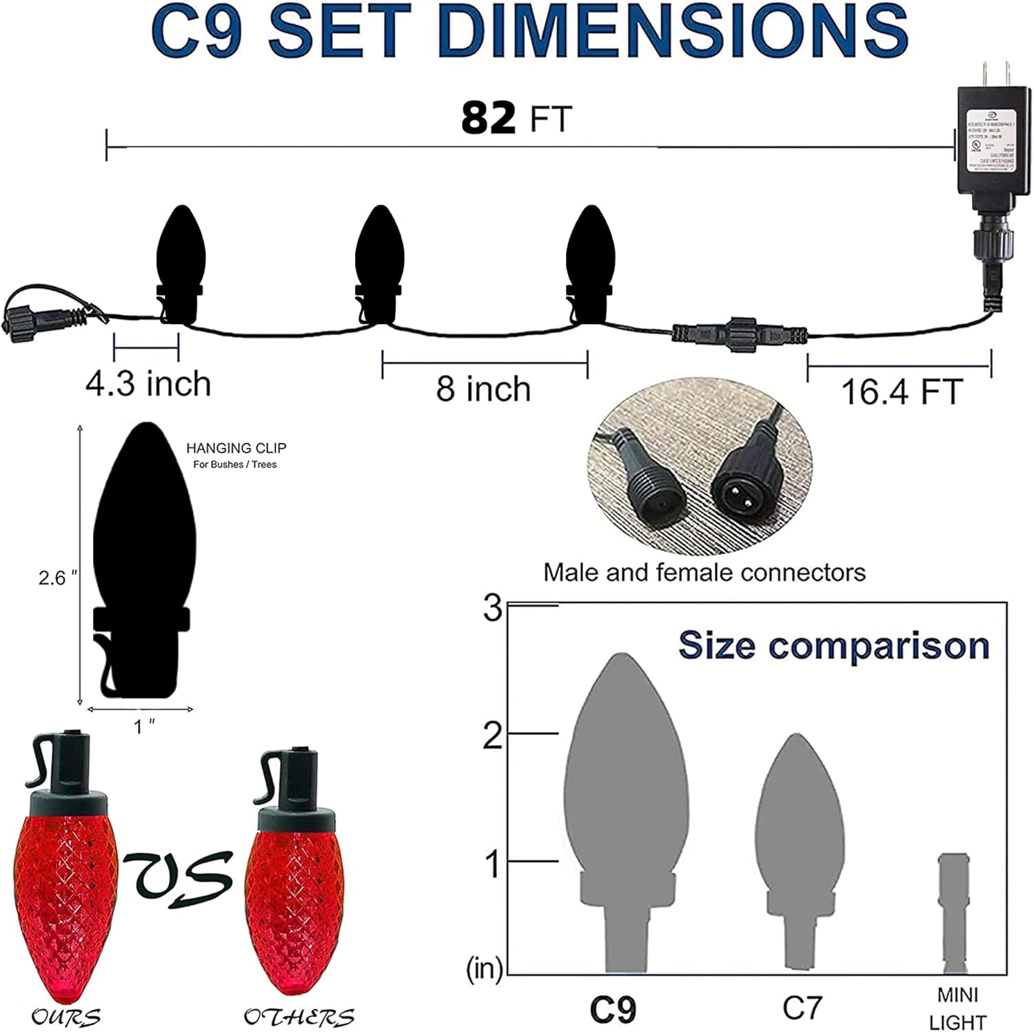 Guirnalda De Luces Navideñas Acrílicas